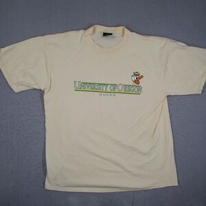 Vintage Soffe University of Oregon Ducks T-Shirt Mens XL Cream Made in USA 90s